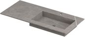 INK Post Armani Grey Mat Wastafel Keramische Slab Envelop Bak Rechts met 1 Kraangat - 1000x450x10 mm
