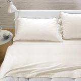 Caleffi Effen flanellen beddengoed crèmekleurig Frans bed flanel