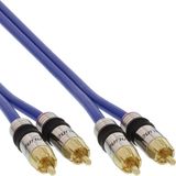 InLine Tulp Inline premium Tulp stereo 2RCA kabel met vergulde connectoren - 15 meter