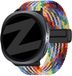 Bandz Magnetisch gevlochten nylon bandje geschikt voor Samsung Galaxy Watch 9 (40/44mm) / Watch 8 (40/44mm) / 8 Classic (46mm) – vrolijke en comfortabele gevlochten nylon strap (Kleurrijk)