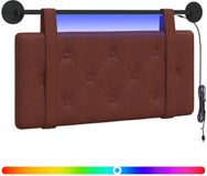 vidaXL Hangend hoofdbord Glanzend Bruin Antiek PU