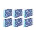 Clairefontaine 28782-6Cpack - Set van 6 Excellia geschenkzakjes - Shopping-formaat - Witte sterren op blauwe achtergrond