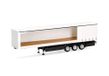 Herpa Vrachtwagen model gordijnoplegger, zijdelings open, 3-assige miniatuur op schaal 1:87, verzamelstuk, Made in Germany, kunststof, normaal