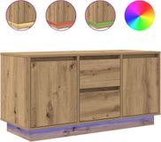 vidaXL Tv-meubel met LED-verlichting 100x41x50 cm Artisanaal eiken