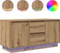 vidaXL Tv-meubel met LED-verlichting 100x41x50 cm Artisanaal eiken