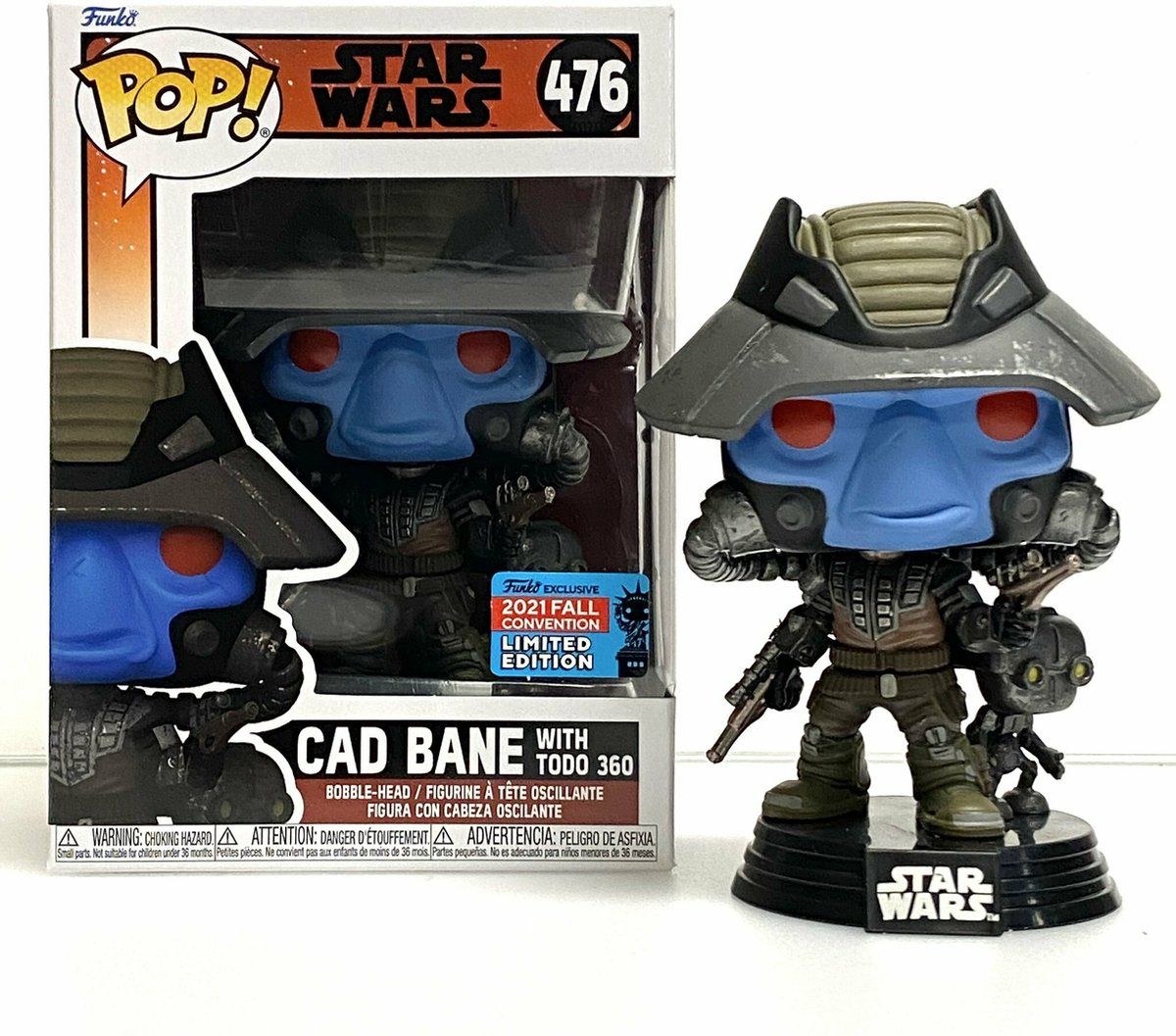 Funko POP Star Wars 476 Cad Bane with Todo 360 2021 Fall Convention - 0889698559126