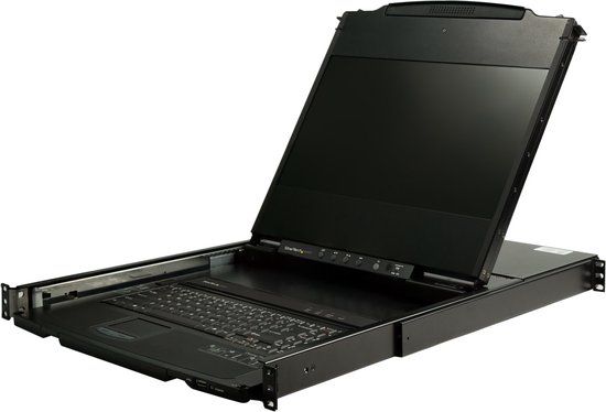StarTech.com 17" LCD Dual Rail KVM Console - 1080p - Black