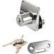 Siso Serrure pour porte en verre SQUARE pour portes doubles, épaisseur de verre 4 - 6 mm, chrome poli à clés différentes