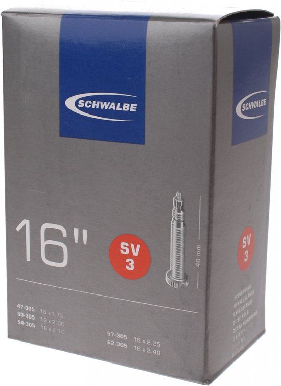 Schwalbe Binnenband Fiets Frans Ventiel 40 mm 16 x 1.75 - 2.50