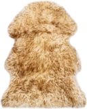 vidaXL Vloerkleed 60x90 cm schapenvacht gemêleerd bruin