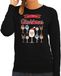 Bellatio Decorations foute kersttrui/sweater dames - Kerst Wijn - zwart - All I Want For Christmas L