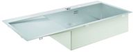 Grohe K1000 Spoelbak met automatische afvoer, 116x52 cm, geborsteld RVS