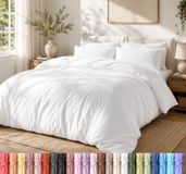 Utopia Bedding Dekbedovertrekset met kussenslopen, 3-delig, kingsize, wit