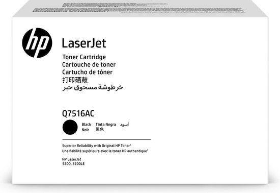 HP LaserJet Q7516A Contract Black Print Cartridge Origineel Zwart
