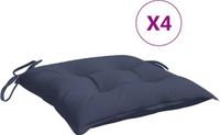 vidaXL Stoelkussens 4 st 40x40x7 cm Oxford stof marineblauw