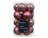 Kaemingk Boule de Noël verre d3,5 cm vintage rose 16 pc