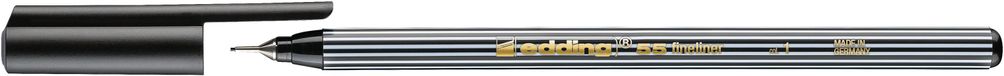 Edding Fineliner 55 - Zwart, Wit - 1 stuk