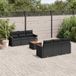 Maison Exclusive - Ensemble de meubles de jardin 7 pièces avec canapé et coussins, noir, en polyrotin