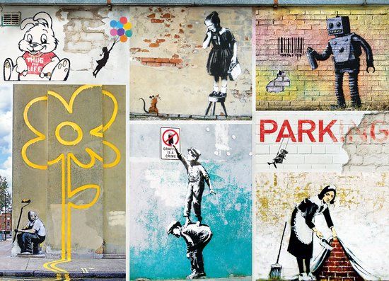 Eurographics Collage - Banksy Puzzel (1000 stukjes)