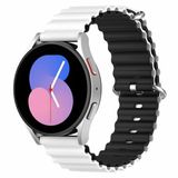 By Qubix Qubix Ocean Style bandje - Wit / zwart - Geschikt voor Xiaomi Redmi Watch 5 Active / Redmi Watch 5 Lite