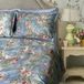 Coton satin literie, 300 TC, 4 pièces, y compris drap-housse de 180x200x30 cm