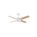 Eden pulse Witte ventilator, 20 W, 4 vleugels wit/beuken, omkeerbaar, 6 snelheden, 2350 lm, 37/47 x 106 x 106 cm