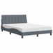 vidaXL Lit avec matelas "Hanko", gris foncé, 120x200 cm, velours