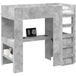 Prolenta Maison Exclusive - Cadre de lit superposé avec bureau Gris Béton 100 x 200 cm