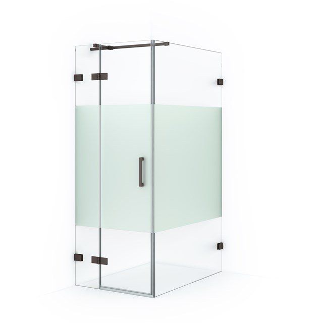Maxaro Douchecabine Diamond 110x80cm 8mm Helder Veiligheidsglas Zwart Metaal