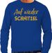 Bellatio Decorations Apres ski sweater heren - Auf wieder Schnitzel - blauw - glitter goud - wintersport XXL
