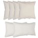 Atmosphera Bank/sierkussens Sophia - set 6x - Ivoor wit - polyester - met rits - In 2 formaten
