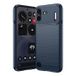 Coque Nothing Phone (4b) en TPU Brossé - Fibre de Carbone - Bleue