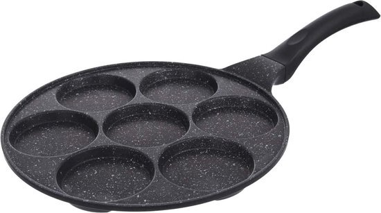 orion group Orion Oogpan, diameter 27 cm, spiegelei-pan voor 7 eieren, pannenkoekenpan voor gas, voor inductie, met anti-aanbaklaag