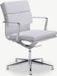 Furnicher Lucas Chaise de réunion - Assise en cuir - Cadre chromé - Blanc