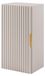 3xE living meuble de salle de bain, suspendu, mi-hauteur, couleur : beige cachemire, poignées : or, dimensions : 35 x 27 x 68 cm