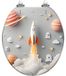 Ronde WC-bril van kunsthars met creatief patroon