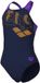 Arena 1-delig meisjes zwempak V Back marineblauw/violet 6 jaar