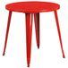 Flash Furniture Ronde binnen-buiten tafel, metaal, rood, 77,47 x 77,47 x 12,7 cm
