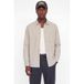 JACK & JONES PREMIUM relaxed fit jacquard overshirt met print - beige