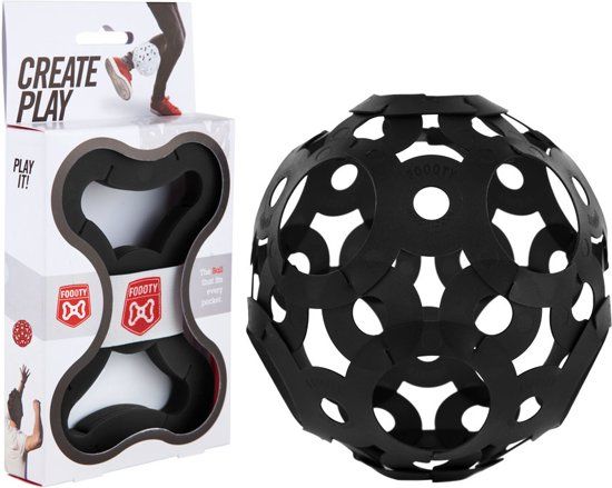 FOOOTY Zwart - Reis Voetbal - Voor Binnen en Buiten - Creëer je eigen Bal