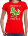 Bellatio Decorations Shoppartners Bv Christmas tree rex Kerstshirt Rood Dames S