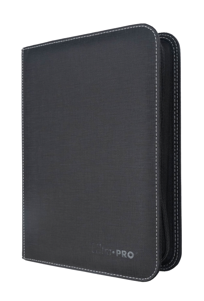 Premium Zippered 4-pocket Binder for Toploaders (Black)