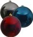 Decoris Kaemingk B.V. Kerstversieringen set van 6x grote kunststof kerstballen blauw-zilver-rood 14 cm glans