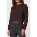 GUESS Adenora Stitched Swt Chocolate Brownie Mu Taille: L