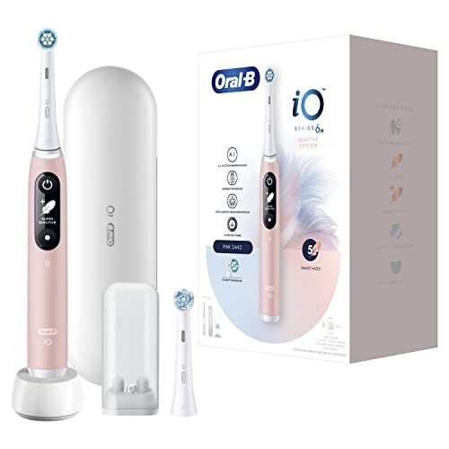 Oral-B Oral-B iO 6 Roze Sensitive Edition Elektrische Tandenborstel Sensitive Edition, 2 Opzetborstels, 1 Reisetui, Ontworpen Door Braun