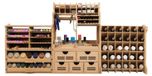 MDF Rangement d'outils et de peinture, type GK RS, avec 62 compartiments, coulissant