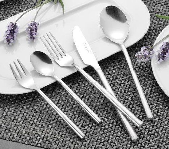 Esmeyer 142-034 Servies - 30-delig - RVS - Wit
