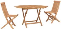 vidaXL Bistro Set 3 st Naturel Massief Teakhout