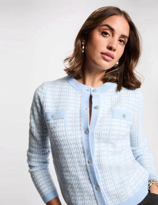 Morgan Vest met ronde hals 261-Mires sky blue