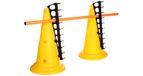 Icecat set voor hoogspringen: 2 kegels met houder + staaf